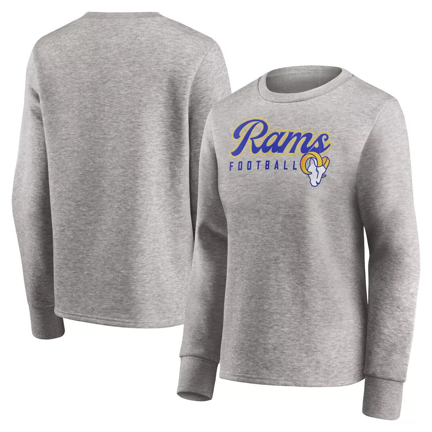 

Женский серый свитшот с фирменным рисунком Fanatics Los Angeles Rams Fan Favorite Script Fanatics