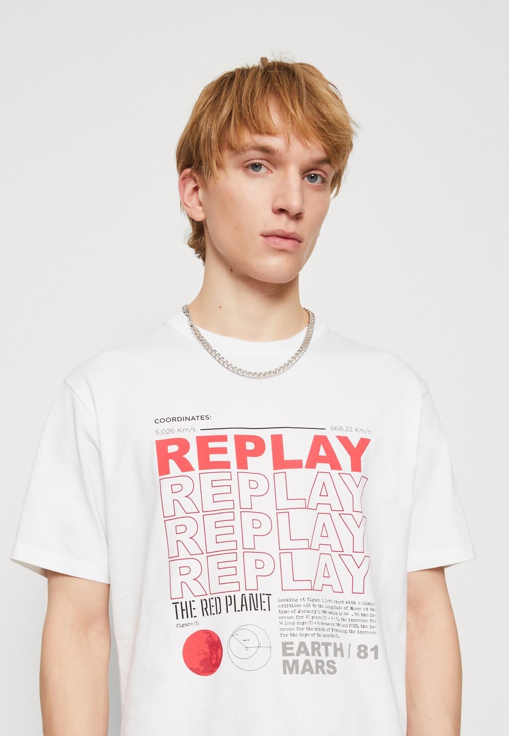 

Футболка с принтом Replay, белый