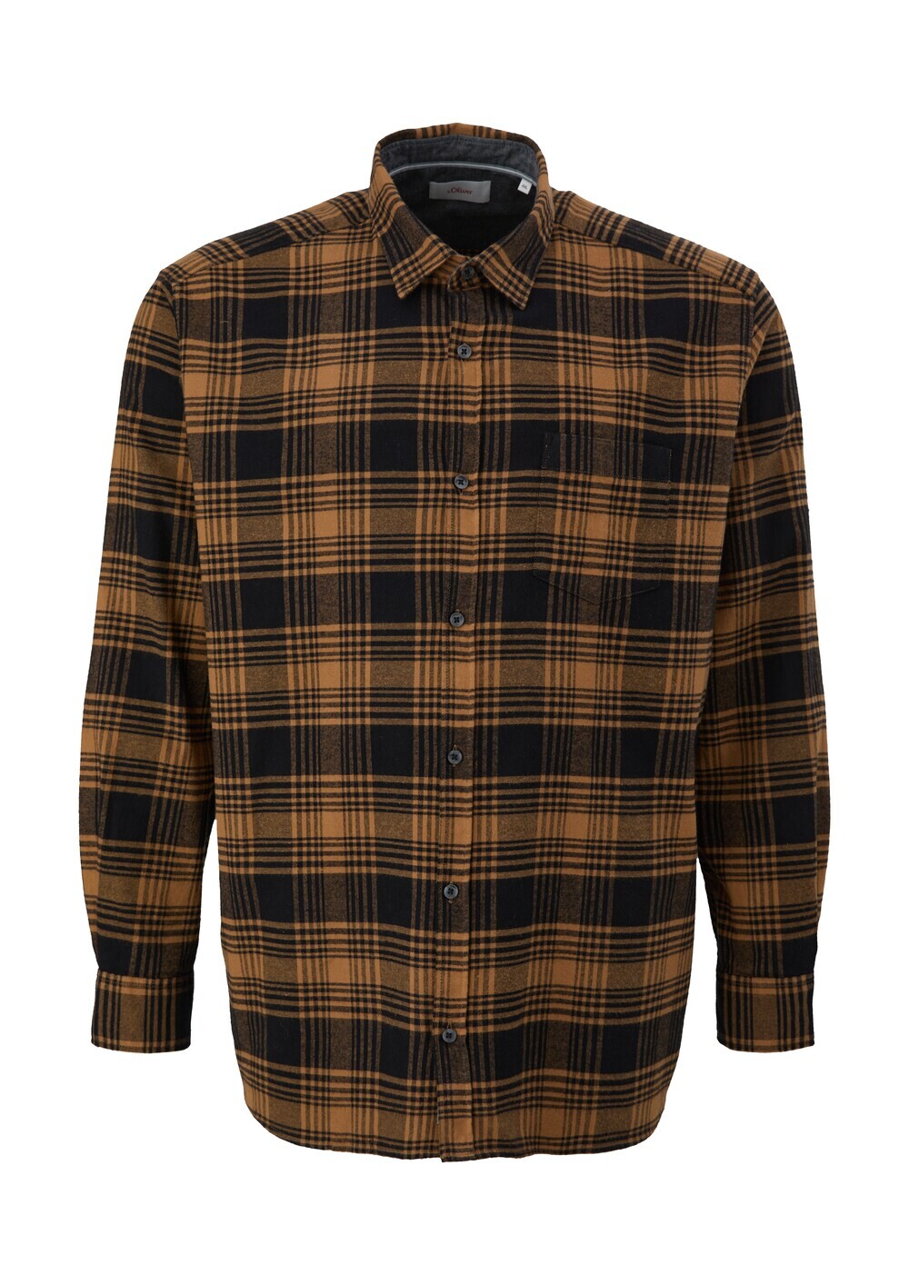 

Рубашка на пуговицах стандартного кроя s.Oliver Men Big Sizes, коричневый
