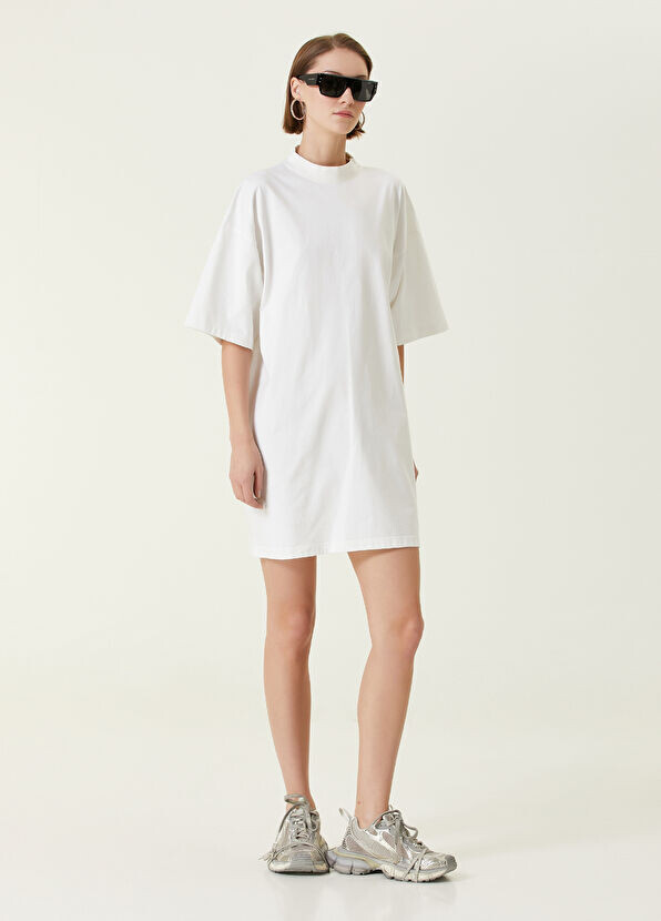 

Мини-Платье-Футболка с логотипом Balenciaga, белый