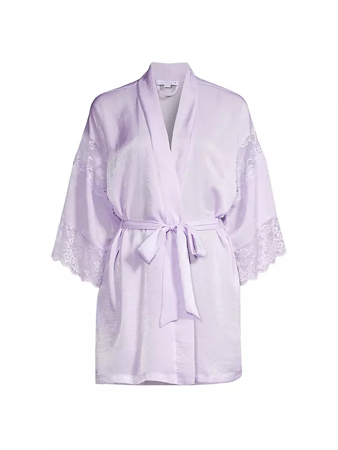 Фиолетовый халат с запахом и кружевом In Bloom, цвет hushed lilac