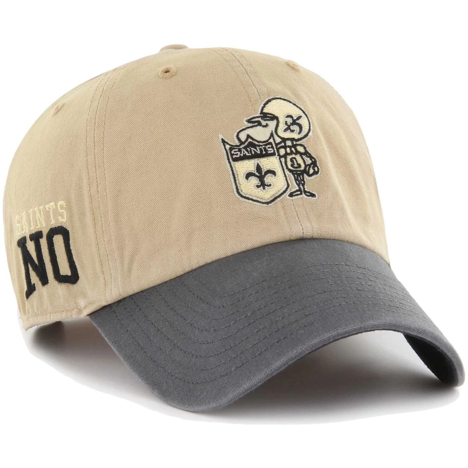 

Мужская регулируемая шляпа цвета хаки/уголь ’47 New Orleans Saints Ashford Clean Up