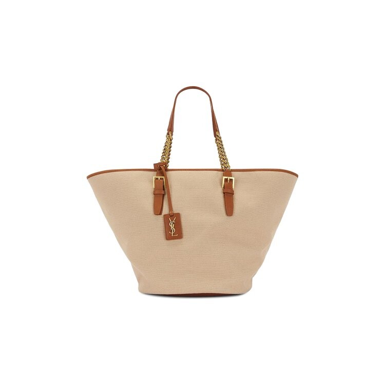 

Сумка-тоут Saint Laurent Lauren Cabas Bag, цвет Desert Dust/Brick