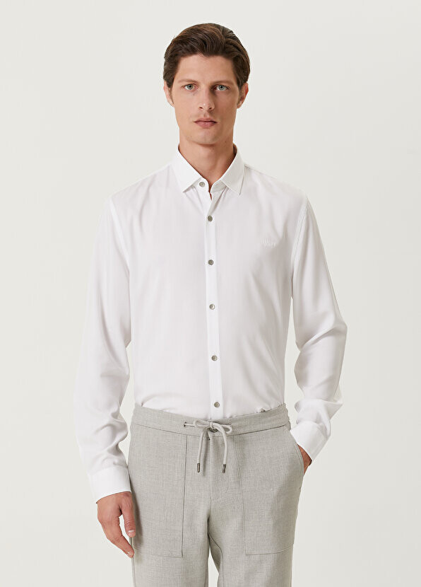 

Белая рубашка узкого кроя Guess