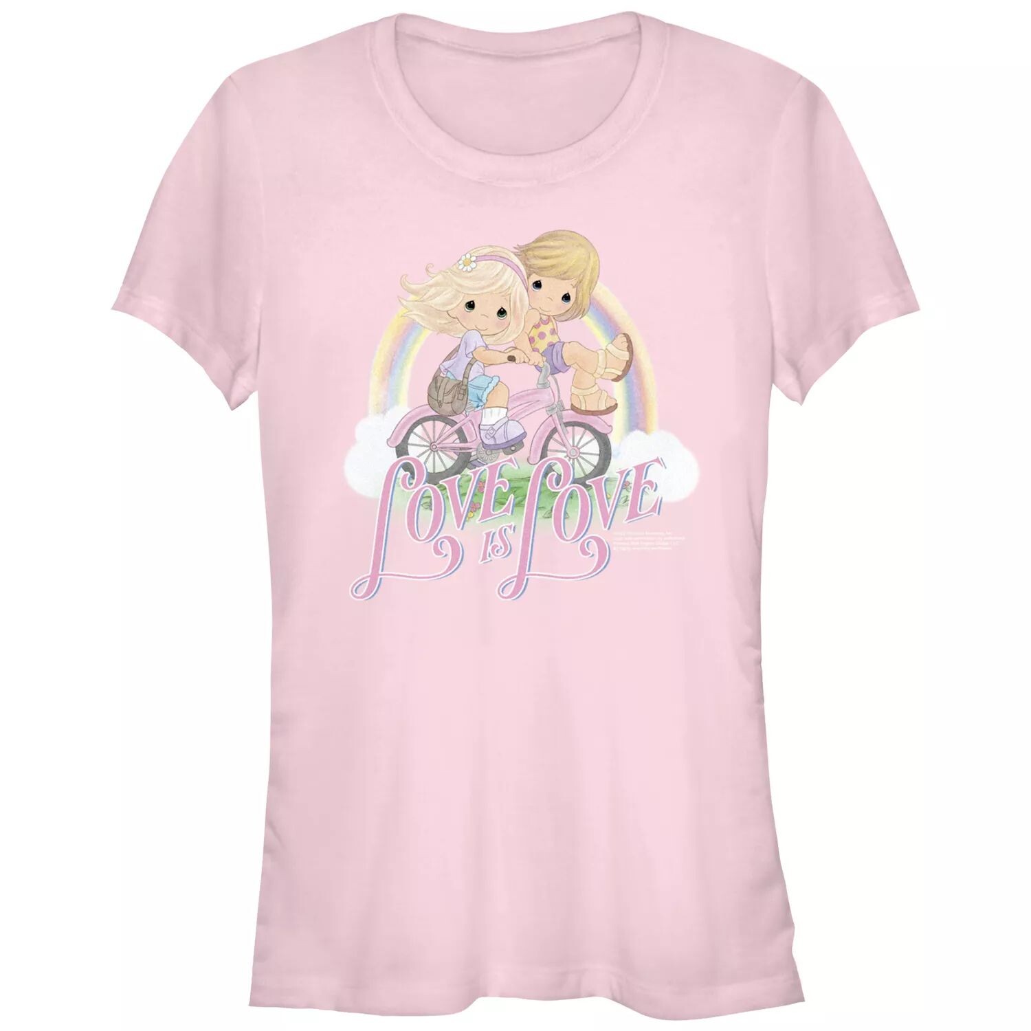 

Футболка Juniors' Precious Moments Love is Love Bike Ride с радужной отделкой Licensed Character