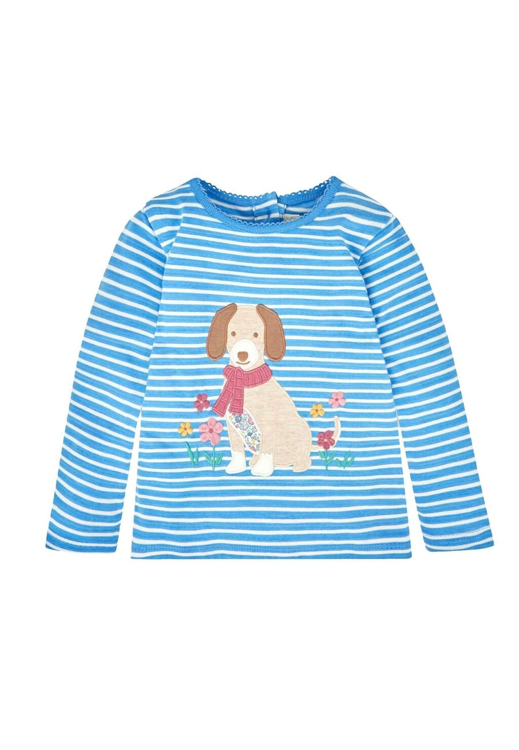 

Футболка с длинным рукавом Sausage Dog Applique JoJo Maman Bébé, синий