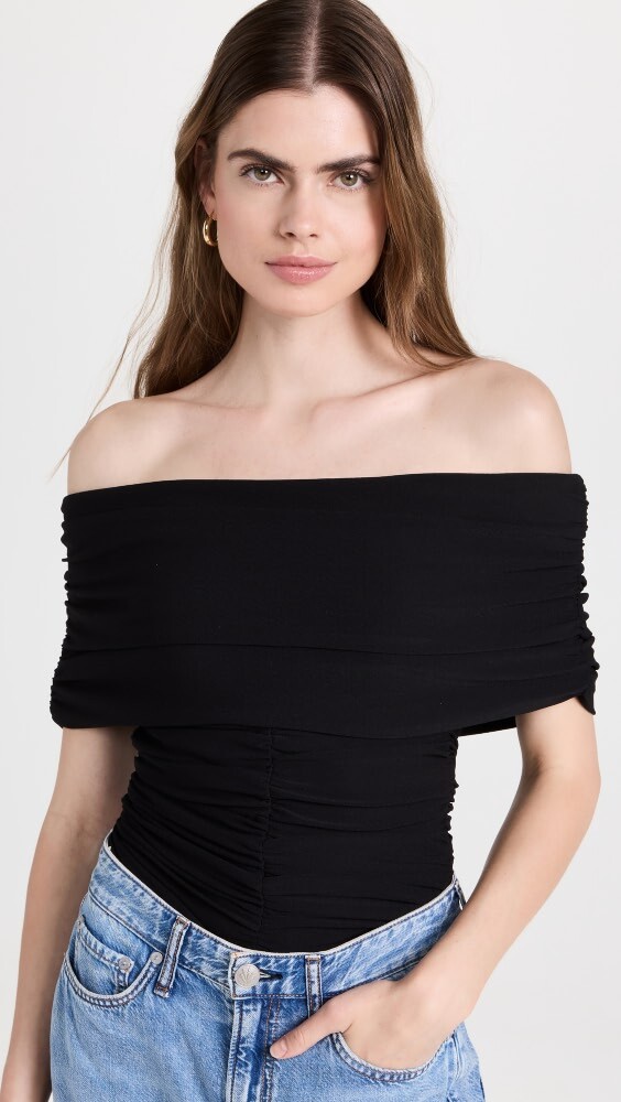 

Топ Pixie Market Riva Off Shoulder, черный