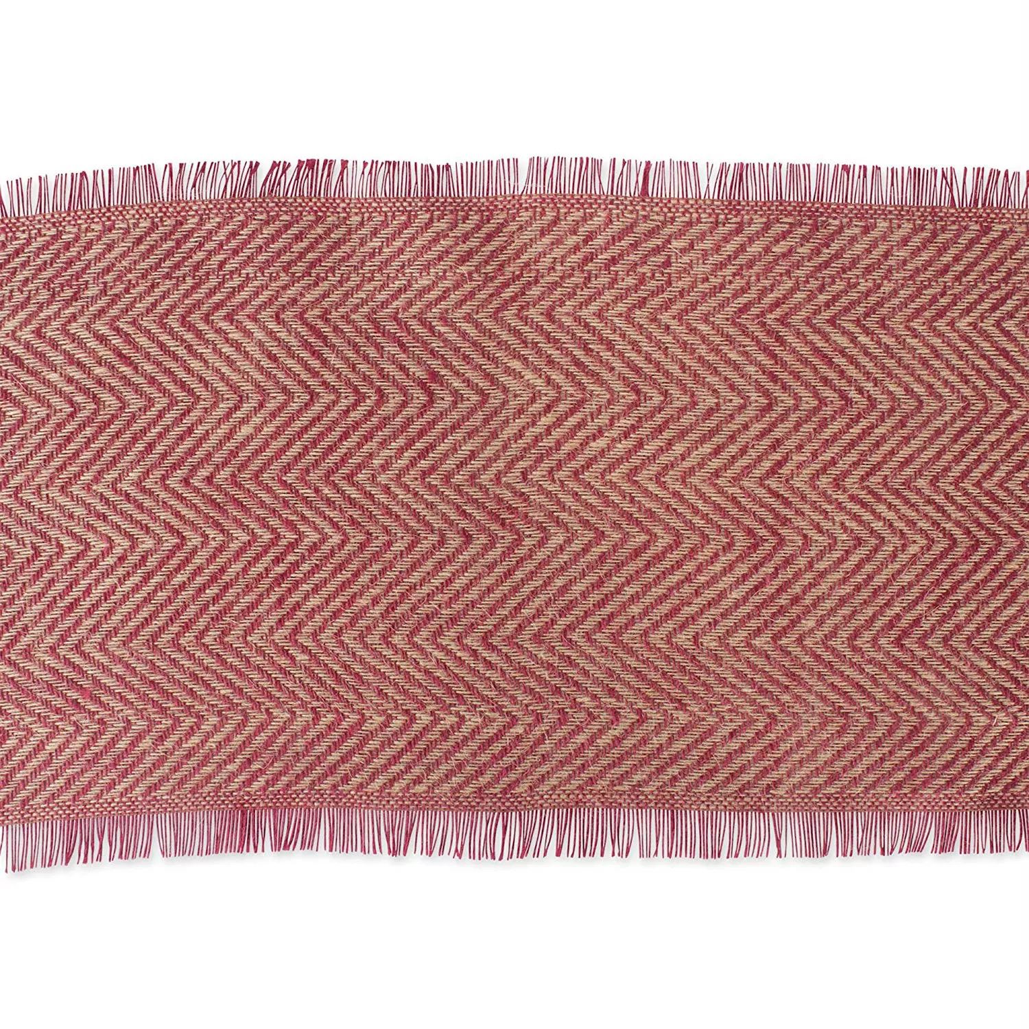 72-дюймовая прямоугольная дорожка для стола с красно-коричневым шевронным принтом