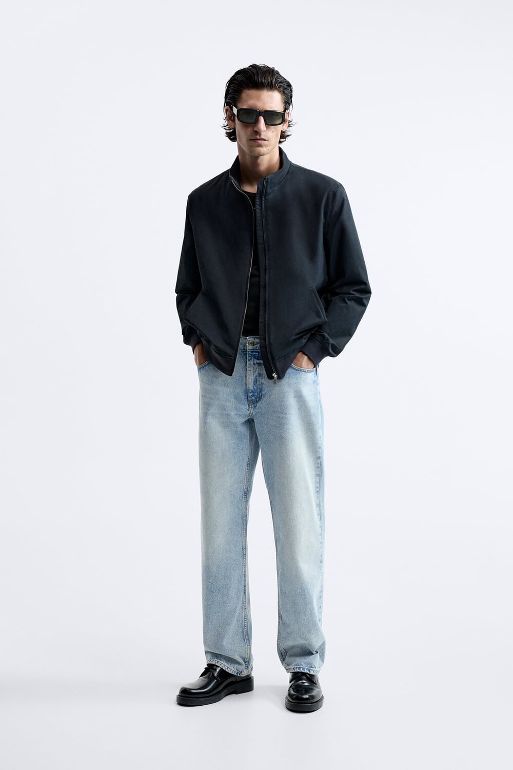 

Куртка с воротником мао ZARA, синий