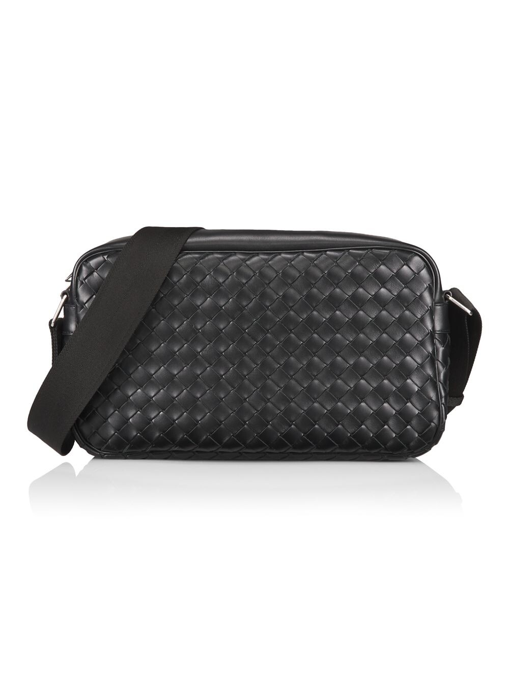 

Кожаная сумка через плечо Intrecciato Bottega Veneta, черный