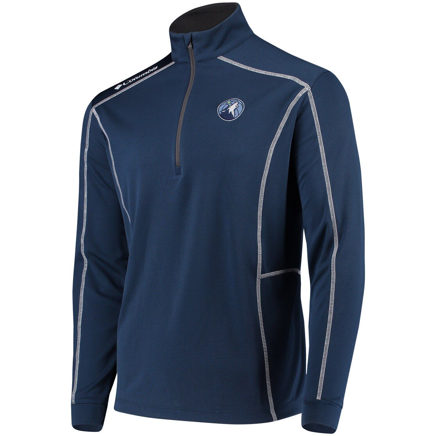 

Мужская куртка-пуловер с молнией на четверть и омни-фитилем Columbia Navy Minnesota Timberwolves Omni-Wick Shotgun