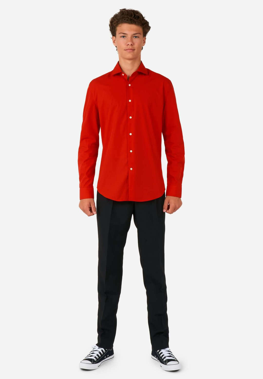 Рубашка LS DEVIL OppoSuits, цвет red