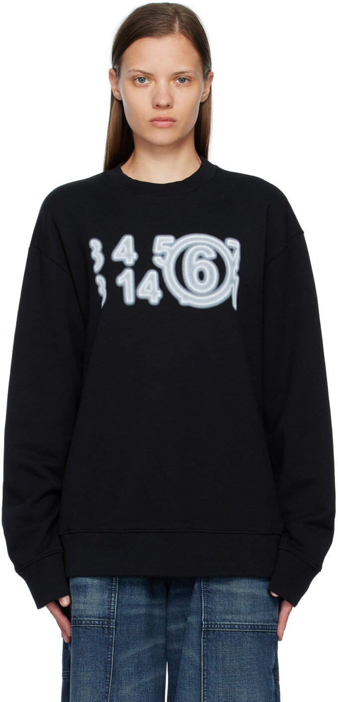 

Черный свитшот с зумом MM6 Maison Margiela