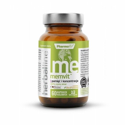 

Memvit Травяная добавка «Память и концентрация» 7 в 1, 60 капсул Pharmovit