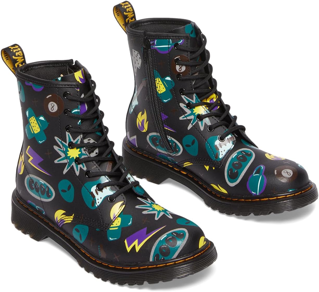 Ботинки на шнуровке 1460 Dr. Martens, цвет Black Sticker Print
