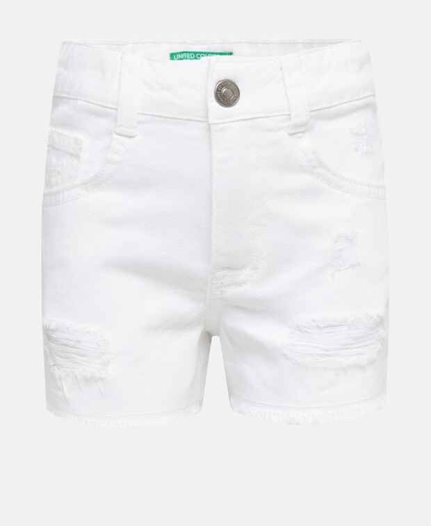 

Джинсовые шорты United Colors of Benetton, белый