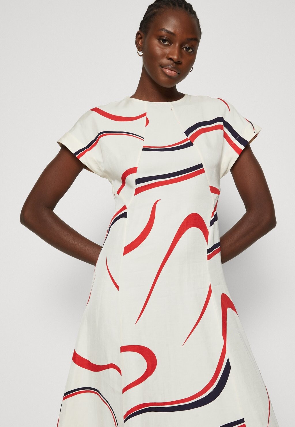 

Элегантное платье Ribbon Midi Dress Tommy Hilfiger, белый