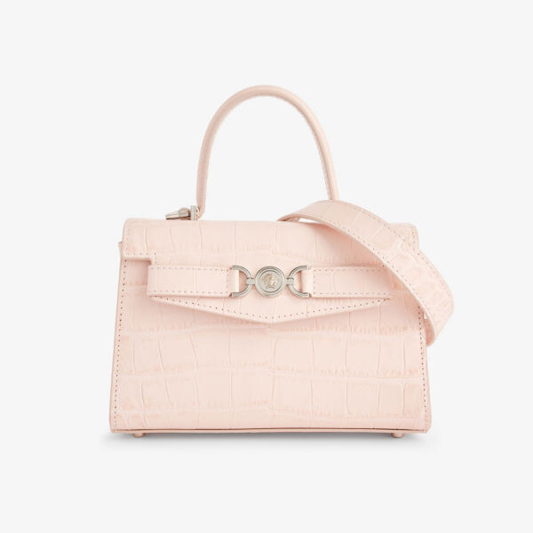 

Маленькая сумка-тоут medusa '95 из кожи с тиснением под крокодила Versace, красный