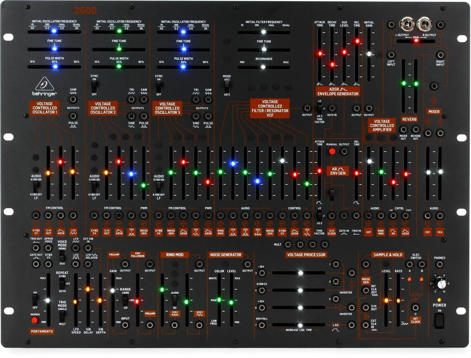 

Аналоговый полумодульный синтезатор Behringer 2600