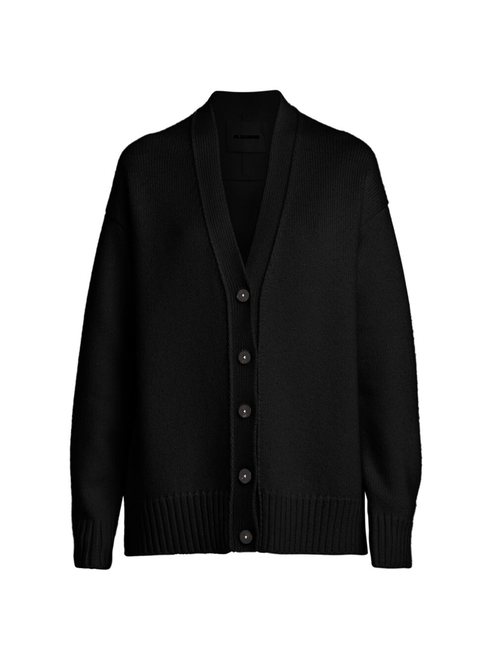 

Кардиган из вареной шерсти Jil Sander, черный