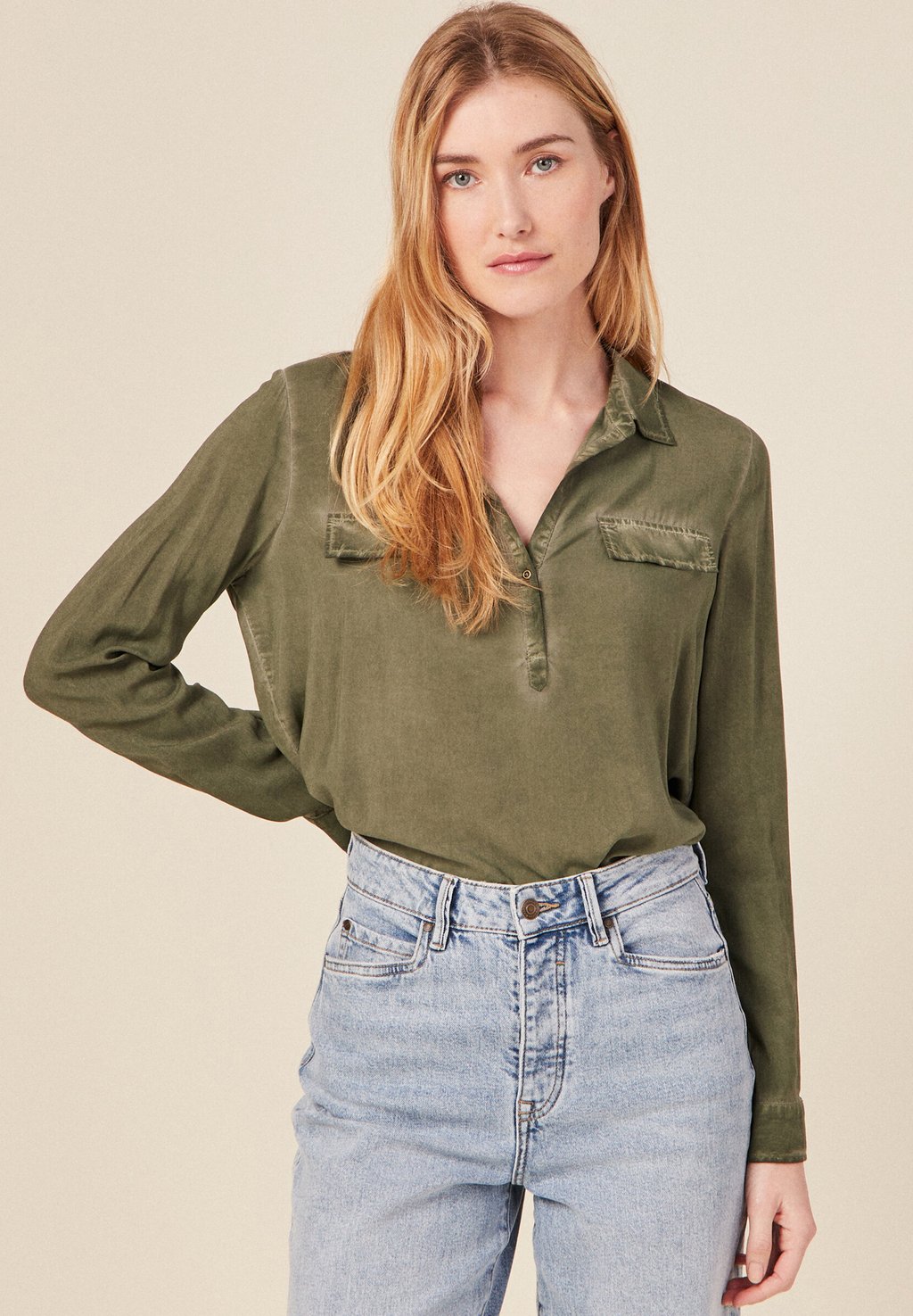 Блузка BONOBO Jeans, темно-зеленый