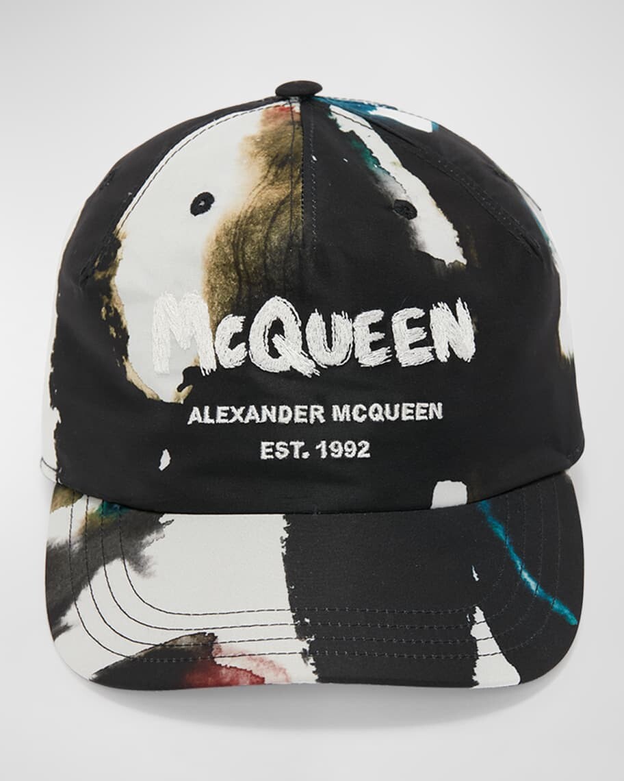 

Мужская бейсболка с логотипом граффити, акварелью Alexander McQueen