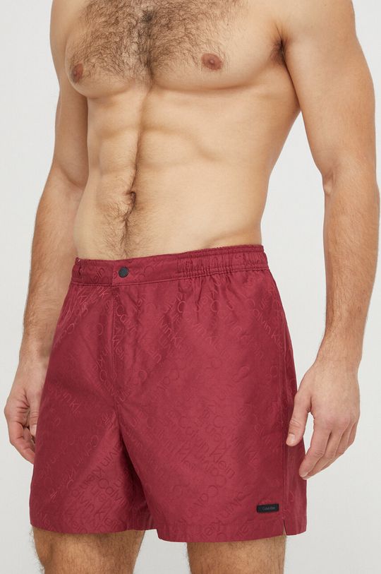 Плавки Calvin Klein, гранат шорты купальные мужские calvin klein underwear цвет красный km0km00156 622 размер xl