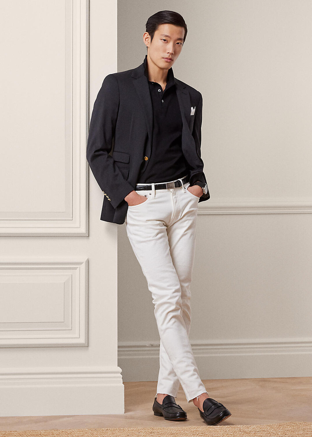 

Эластичные джинсы скинни с необработанным краем Ralph Lauren