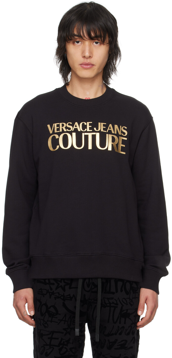 

Черный свитшот с блестками Versace Jeans Couture