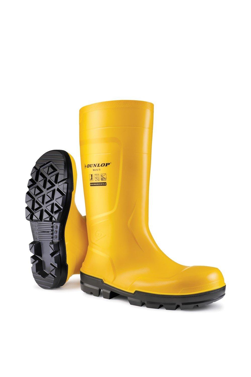 Защитные резиновые сапоги Work-It Full Safety Dunlop, желтый