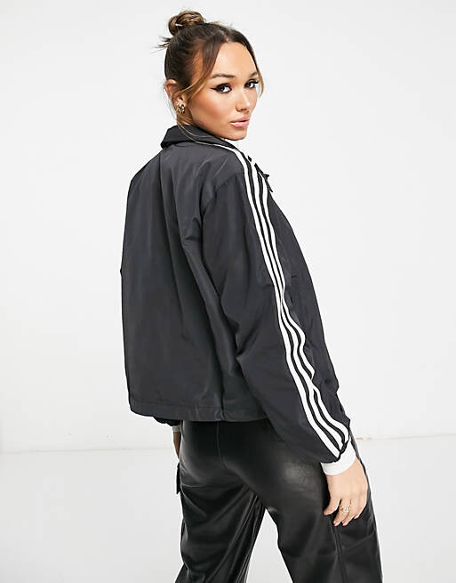 

Черная куртка с тремя полосками adidas Originals, Черный