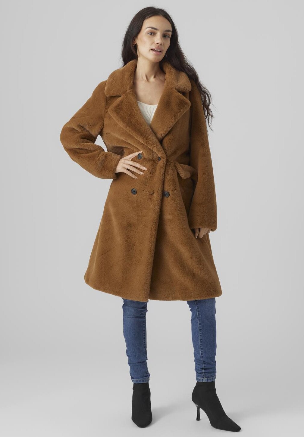 

Зимнее пальто VMSONJAELLY LONG COAT Vero Moda, бежевый