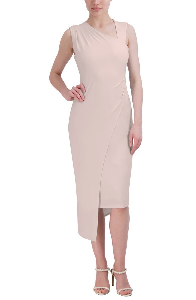 

Асимметричное платье без рукавов BCBGMAXAZRIA, розовый