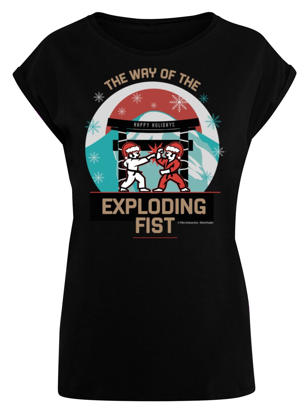 

Рубашка F4Nt4Stic Retro Gaming Way of the Exploding Fist Christmas Design, черный