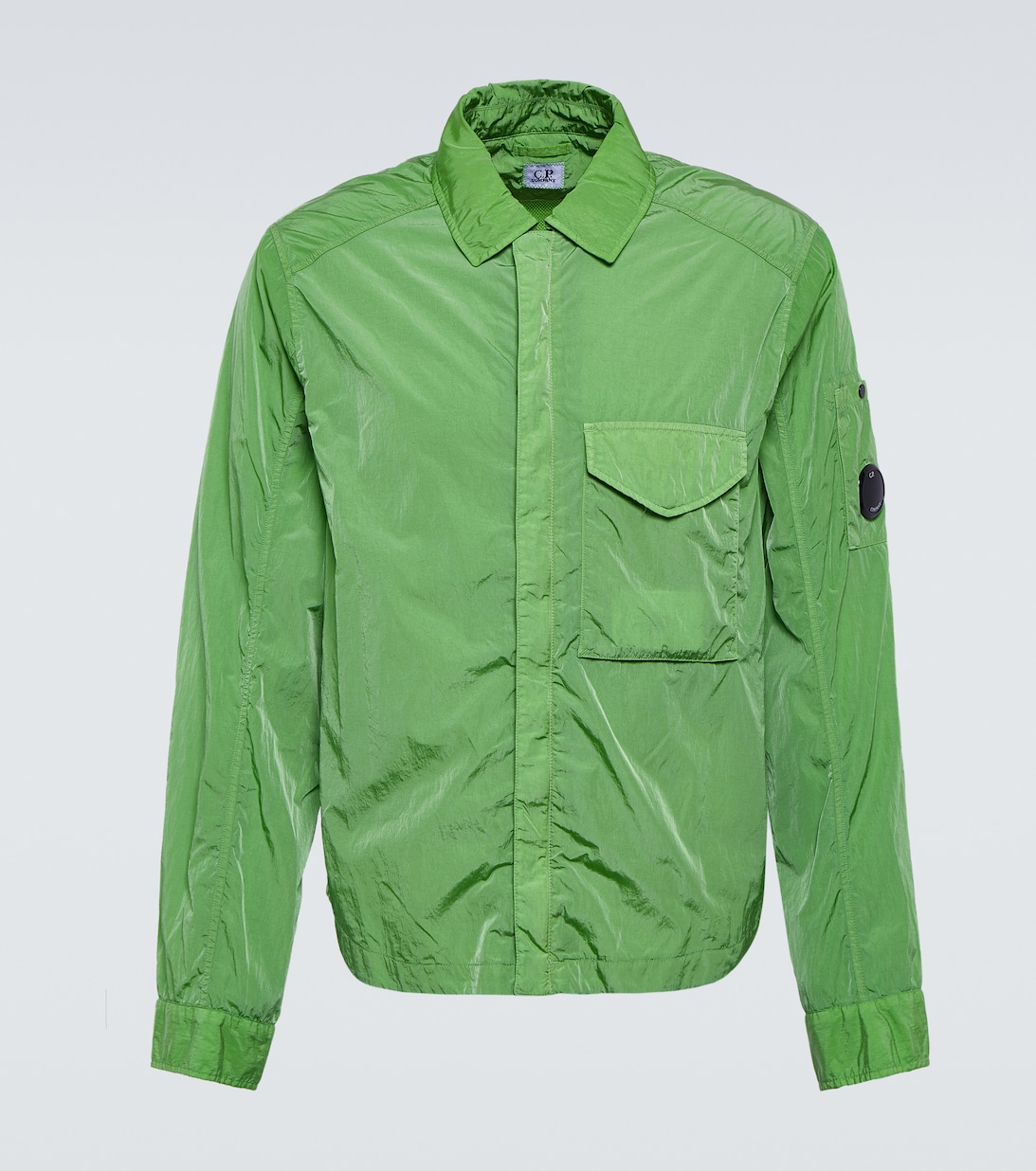 Верхняя рубашка Chrome-R на молнии C.P. Company, зеленый куртка рубашка c p company chrome r pocket светло зеленый