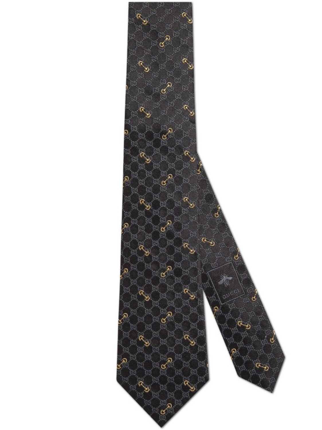 

Gucci шелковый галстук с монограммой, черный