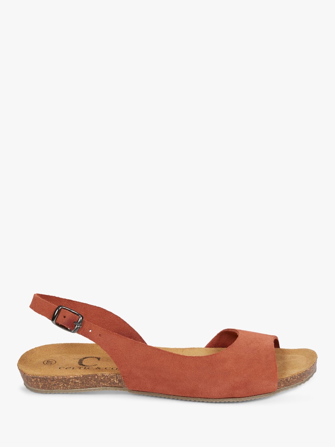 

Замшевые босоножки с открытой пяткой Celtic & Co., Burnt Sienna