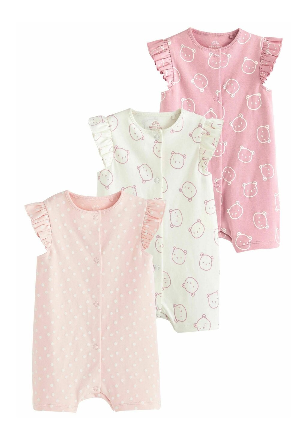 

Комбинезон 3 PACK REGULAR FIT Next, цвет pink white bear