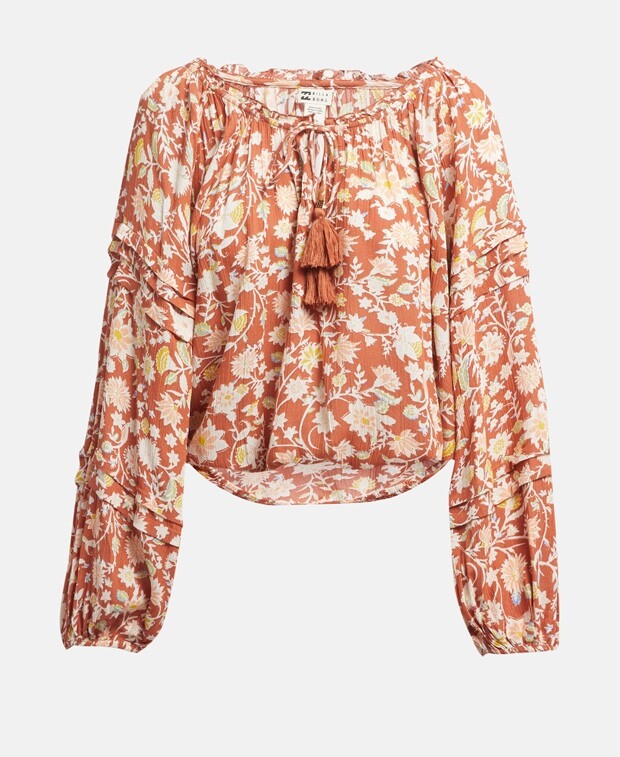 

Рубашка блузка Billabong, терракота