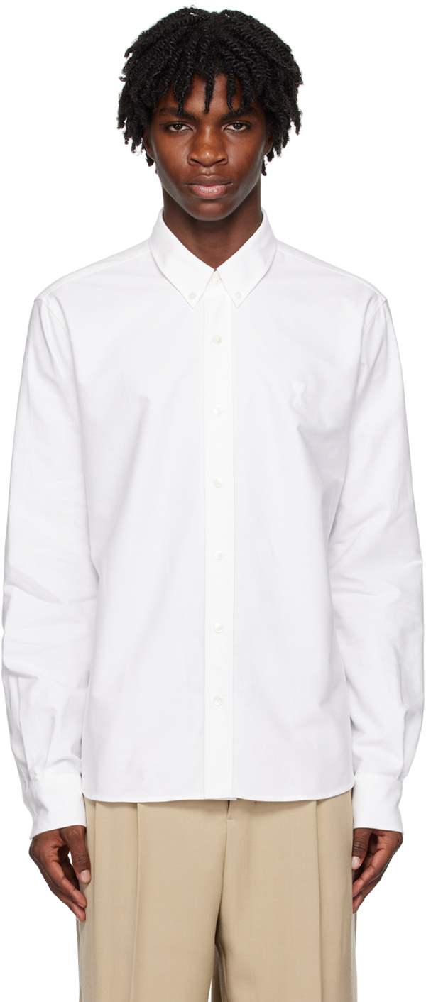 цена AMI Alexandre Mattiussi Белая классическая рубашка
