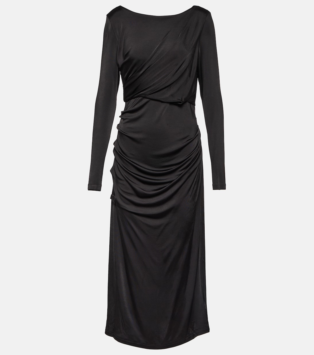 Платье миди из джерси Dries Van Noten, черный