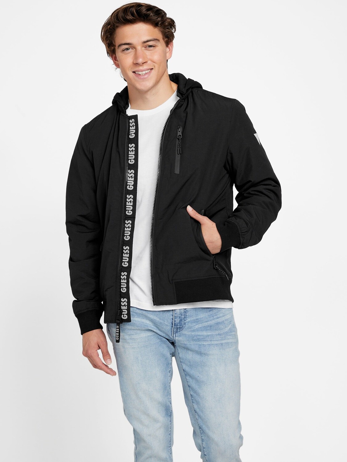 

Салская куртка с капюшоном Guess Factory, черный