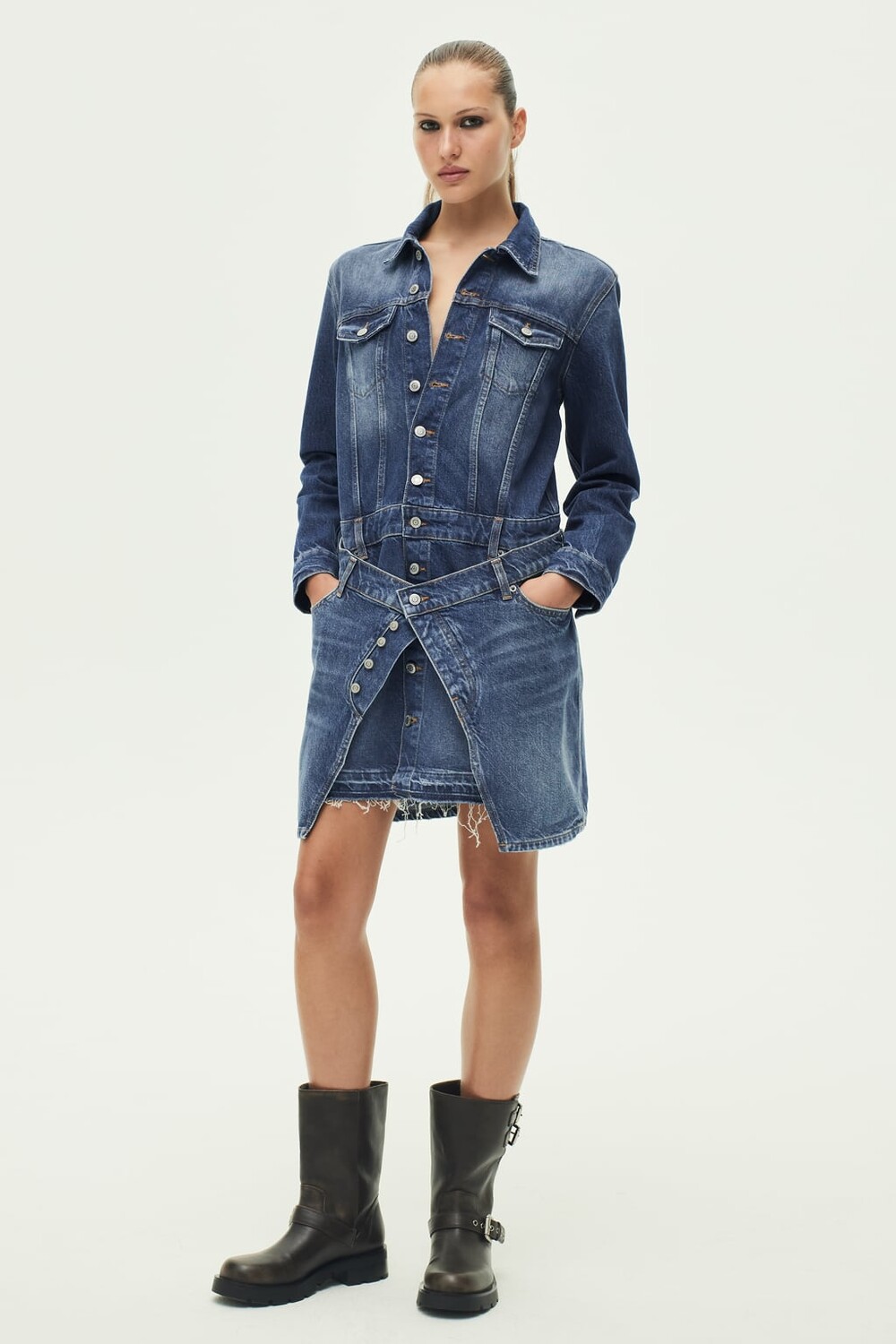 

Джинсовое платье ZARA, синий