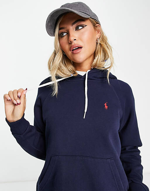 

Темно-синяя худи с длинными рукавами Polo Ralph Lauren