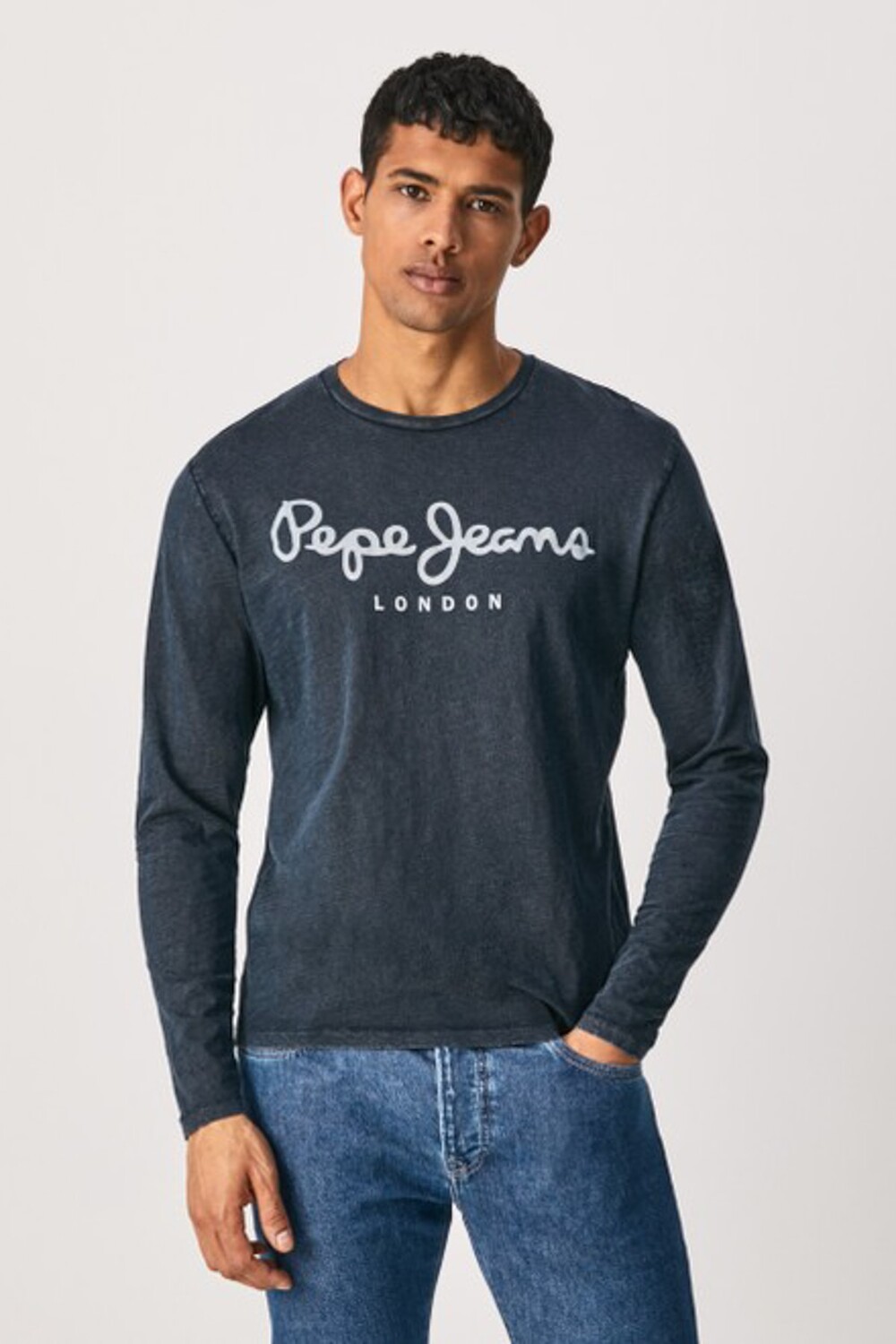 

Футболка Мужская Темно-синяя Pepe Jeans, темно-синий