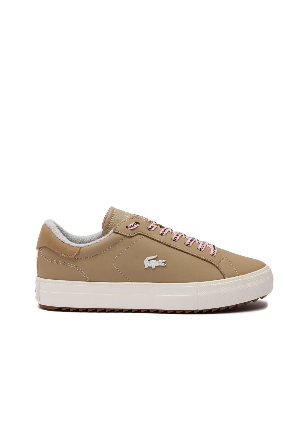 

Полукеды Lacoste, коричнево-бежевые чб, Коричневый