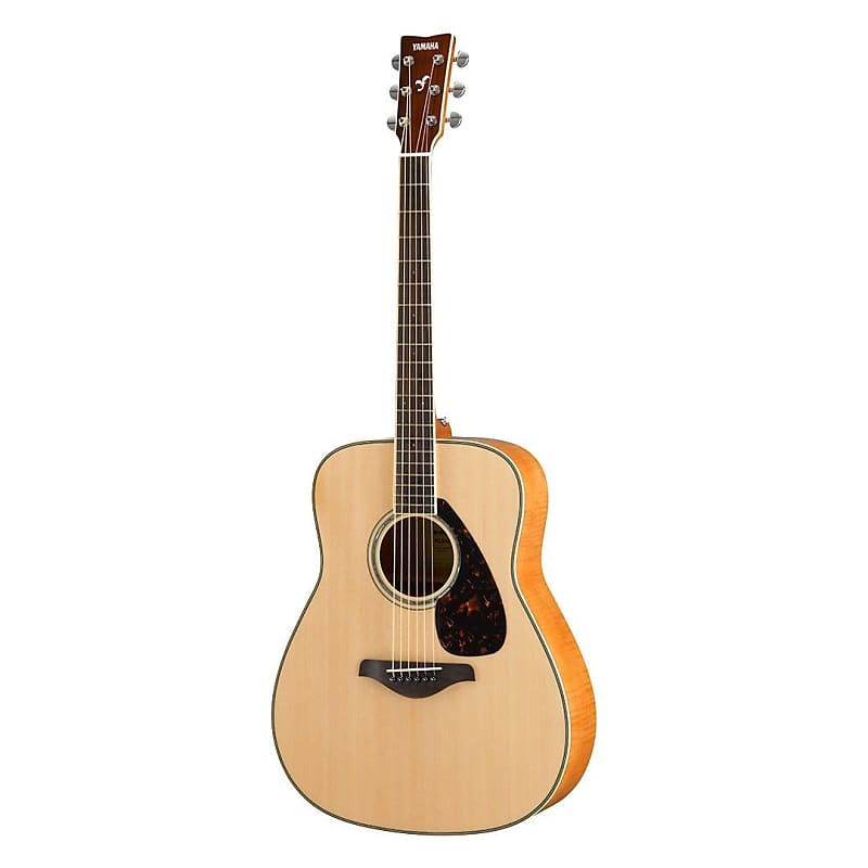 Акустическая гитара Yamaha FG840 Folk Guitar Solid Spruce top Flame Maple Sides and Back, Natural цена и фото