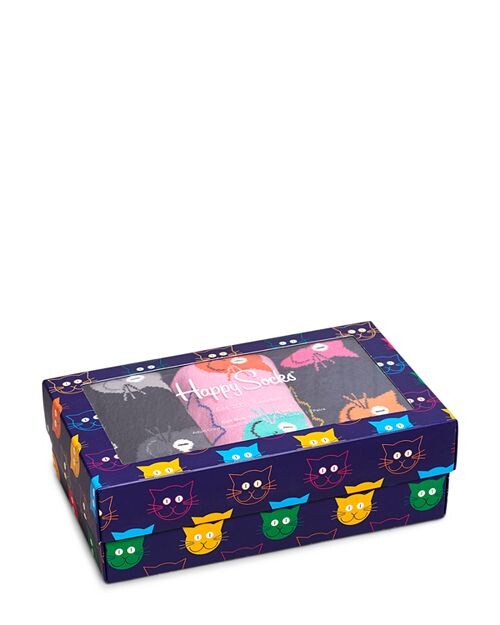 

Три пары носков с изображением кошек Happy Socks, цвет Gray
