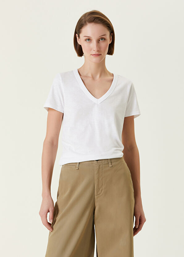 

Футболка с V-образным вырезом Rag&Bone, белый
