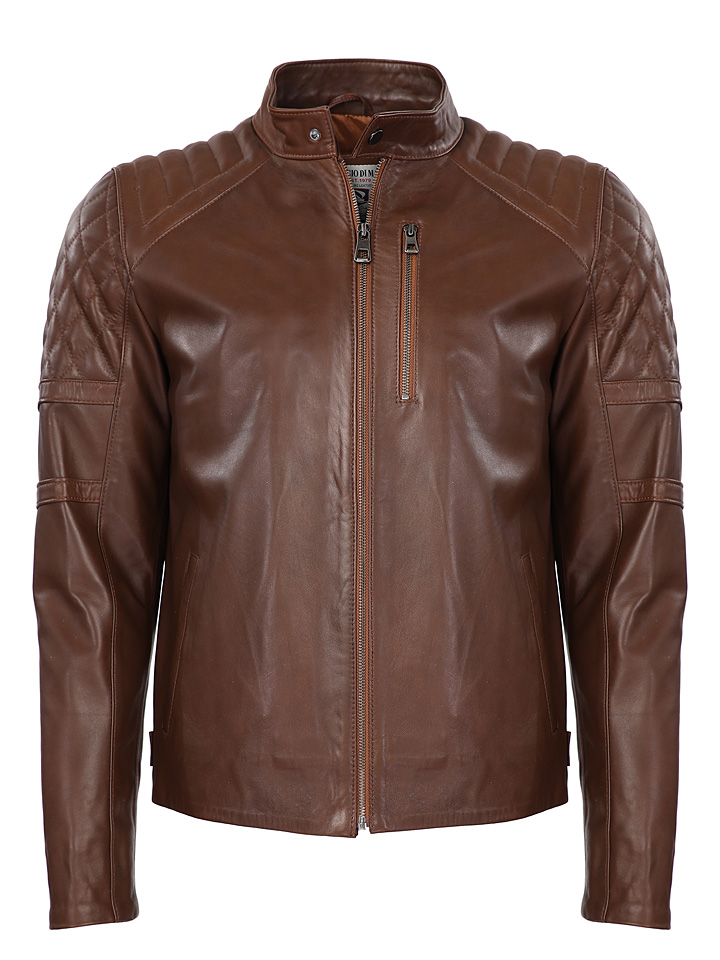 Кожаная куртка GIORGIO DI MARE, светло коричневый